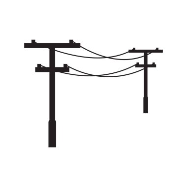 güç direği logo vektör çizimi