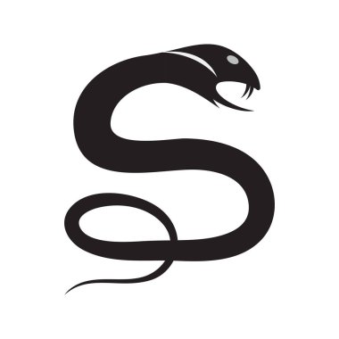 Düz stil Caduceus yılan simgeleri. Tıp merkezi, eczane, tıbbın popüler sembolleri olan hastane.