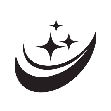 Beyaz arkaplanda ışıldayan yıldız vektör simgeleri ayarlandı, parlak, soyut web tasarımı için parlak ışık efekti