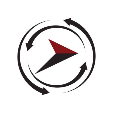 Çember logo vektör şablonu çizim tasarımı