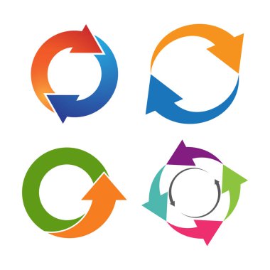 Çember logo vektör şablonu çizim tasarımı