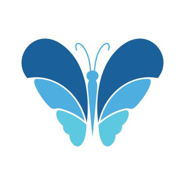 Güzellik Kelebeği Logo Şablonu Vektör simgesi tasarımı