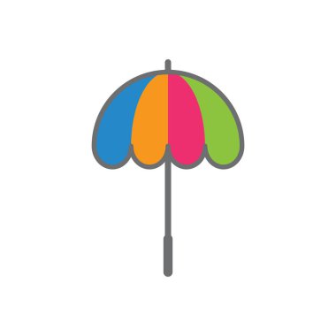 şemsiye logosu vektör şablonu çizim tasarımı