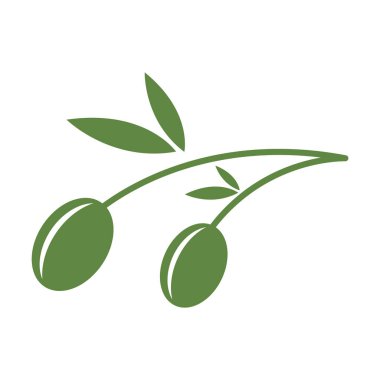 Zeytin logosu şablon resimleme tasarımı