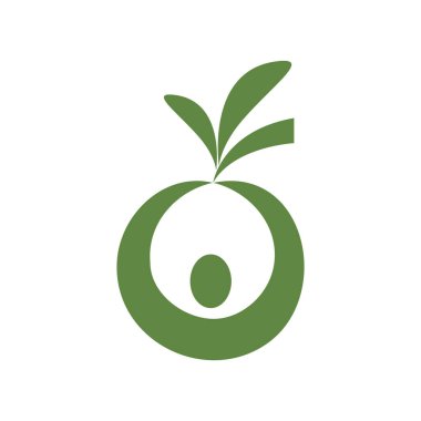 Zeytin logosu şablon resimleme tasarımı