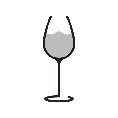 Şarap Glass Logo Şablonu Resim Tasarımı