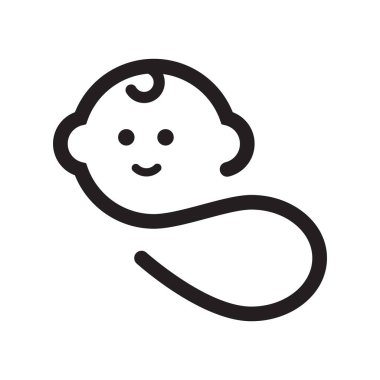 Bebek bakımı logosu vektör simgesi şablonu