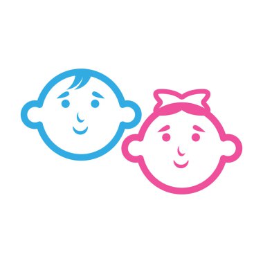Bebek bakımı logosu vektör simgesi şablonu