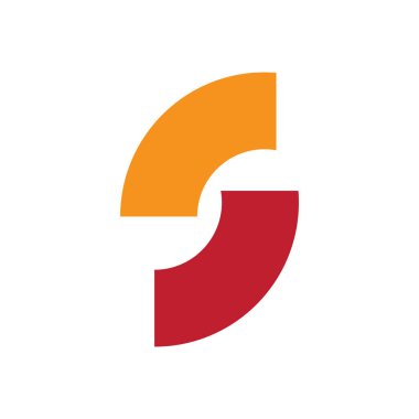 S harfi alfabe yazı tipi logo vektör tasarımı