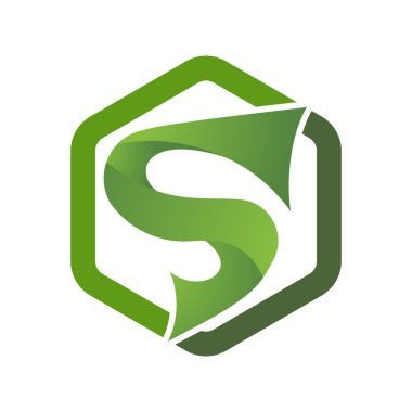 S harfi alfabe yazı tipi logo vektör tasarımı