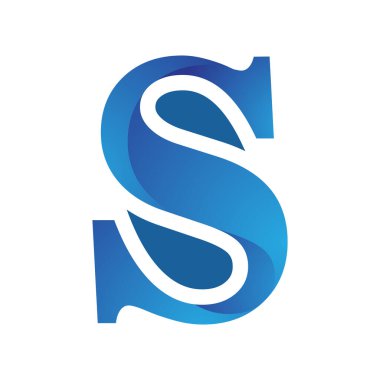S harfi alfabe yazı tipi logo vektör tasarımı