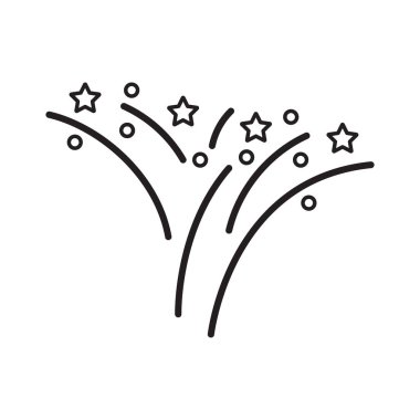 havai fişek logosu simge çizimi tasarımı