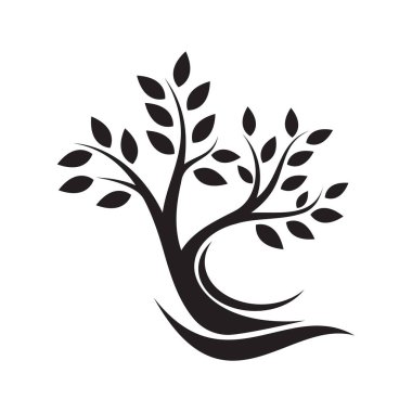 Ağaç logosu ekolojik büyüme vektör şablonu simgesi