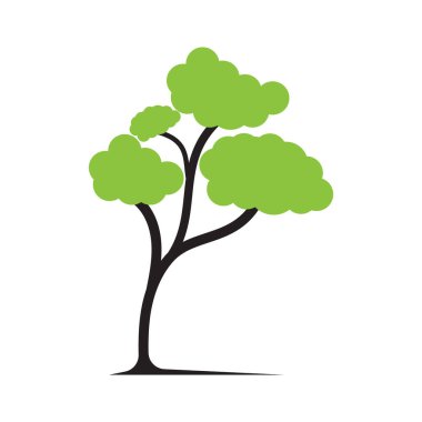 Ağaç logosu ekolojik büyüme vektör şablonu simgesi