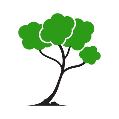 Ağaç logosu ekolojik büyüme vektör şablonu simgesi