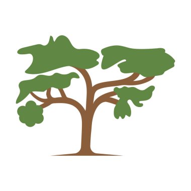 Ağaç logosu ekolojik büyüme vektör şablonu simgesi