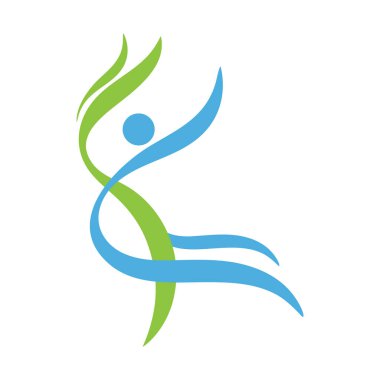 Sağlıklı yaşam logosu şablonu yeşil resim tasarımı