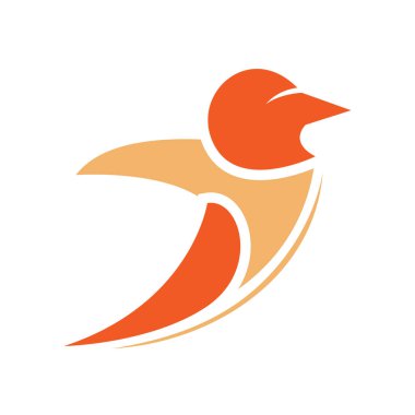 Kuş Logosu Şablonu vektör çizimi tasarımı