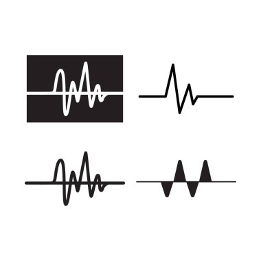 ses dalgası grafik logo şablonu simgesi