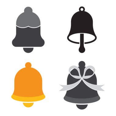 Noel çan simgesi şablonu vektör çizimi tasarımı