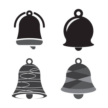 Noel çan simgesi şablonu vektör çizimi tasarımı