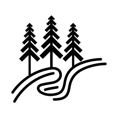  Çam ağacı logosu tasarım şablonu. Doğa temalı tasarımlar için mükemmel