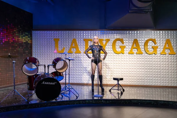 沙阿阿拉姆 马来西亚 2023年4月17日 Lady Gaga的蜡像在伊市沙阿阿拉姆红地毯2上展出 她以Lady Gaga而闻名 是一位美国歌手 作曲家和歌手 — 图库照片
