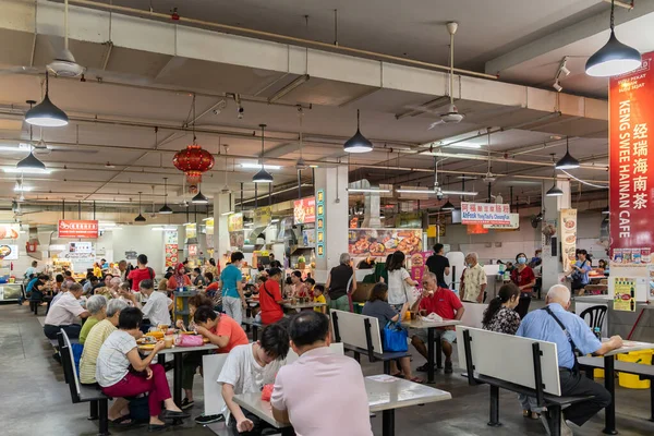 Stock image Kuala Lumpur,Malaysia - May 29,2023 : Interior view of the building ICC Pudu food court, there are many food stalls. People can seen eating and exploring around it.