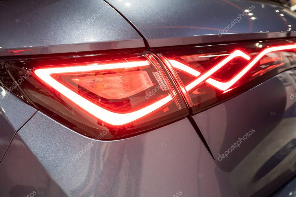 Beautiful rear light of the BYD Dolphin electric vehicle.