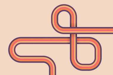 Eski renkli çizgileri olan şık geometrik arkaplan tasarımı. Dinamik basit doğrusal arkaplan tasarımı