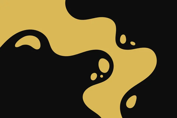 Simple Formes Ondulées Colorées Gouttes Vagues Illustrées Sur Fond Noir — Image vectorielle