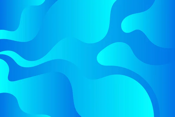 Abstraktes Blaues Flüssiges Wellenförmiges Gradienten Hintergrunddesign Trendige Zusammensetzung Dynamischer Flüssiger — Stockvektor