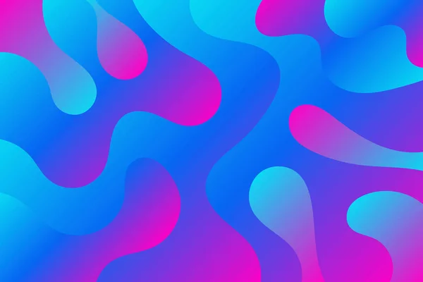 Abstraktes Blaues Gradienten Wellenförmiges Hintergrunddesign Glatte Geschichtete Formen Von Wellen — Stockvektor