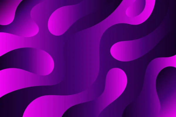 Ein Dunkel Flüssiges Violettes Gefälle Von Wellenförmigen Flüssigen Formen Hintergrund — Stockvektor
