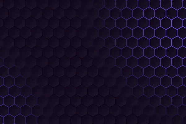 Abstract Minimalist Black Illustration Design Hexagon Grid Honeycomb Cells — Stock Vector
