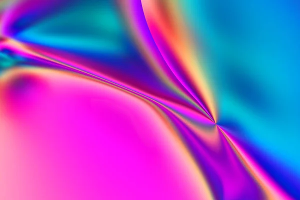 Fondo Holográfico Abstracto Del Gradiente Lámina Moda Colorida Forma Líquida —  Fotos de Stock