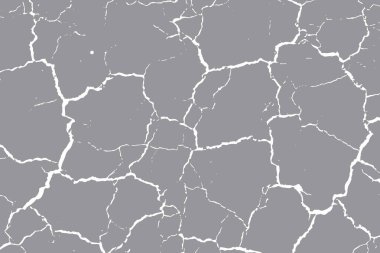 Soyut gri zemin çatlakları arka plan. Klasik stil tasarımında Grunge vektör dokusu. Kurumuş toprak çizimi