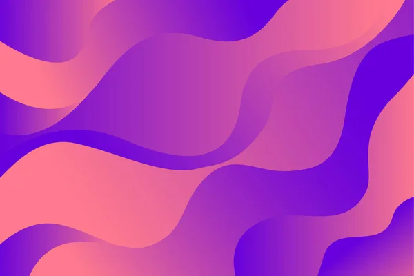 摘要蓝色 橙色和紫色梯度层波背景 — 图库矢量图片