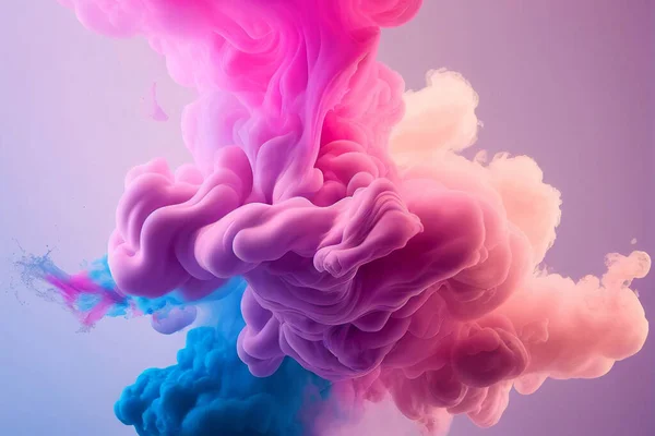 Zbliżenie Barwnej Chmury Dymnej Tle Powietrza Streszczenie Ilustracji — Zdjęcie stockowe