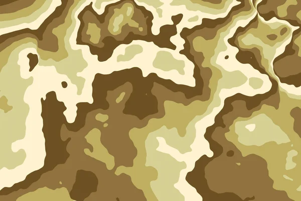 Oliv Abstrakt Militär Bakgrund Det Moderna Vågiga Kamouflagemönstret Khakifärger Klassisk — Stock vektor