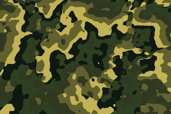Classic Camouflage Military Background Abstract Green Camo Texture Forest Style — Stock Vector