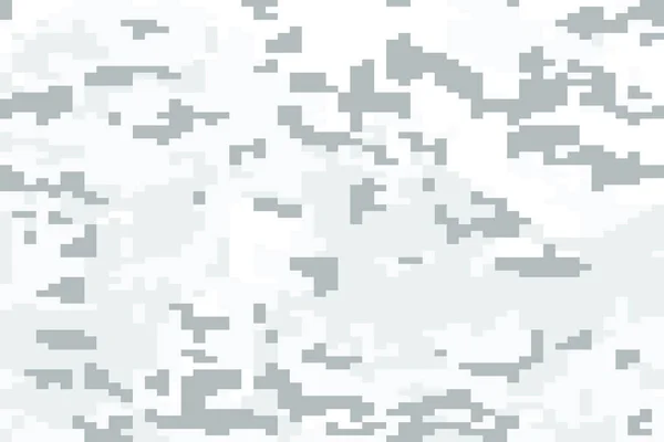 Pixel Blanc Fond Motif Camouflage — Image vectorielle