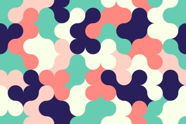 Yumuşak karanfil desensiz desen tasarımı. Retro geometrik mozaik arkaplan