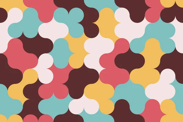 Trendy Colorful Geometric Seamless Pattern Repeat Background Design Scandinavian Culture — Stock Vector