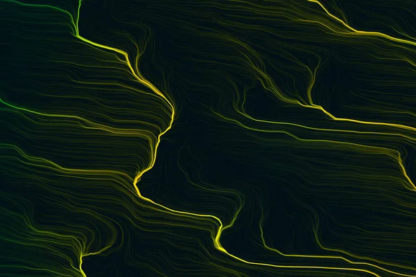 Abstrakt Grön Och Gul Lutning Aggressiv Elektro Partikelflöde Bakgrundskonsistens Abstrakt — Stockfoto