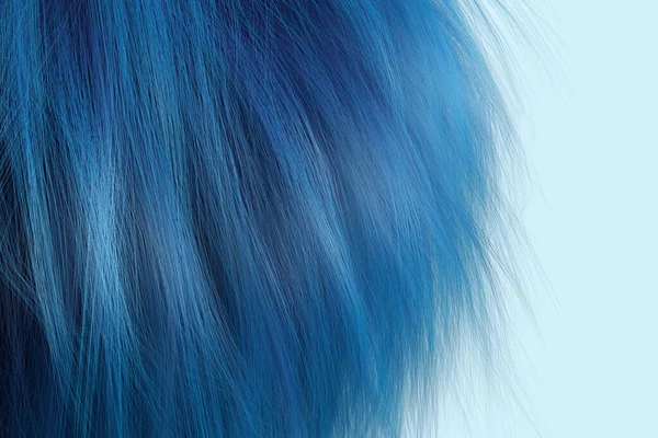 蓝色软发式3D背景 柔和柔软的头发质感 现代抽象说明3D渲染 — 图库照片