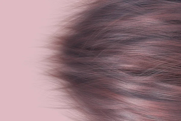 Brązowy Gładki Przepływ Włosów Renderowania Streszczenie Tła Fryzury Kędzierzawe Tekstury — Zdjęcie stockowe