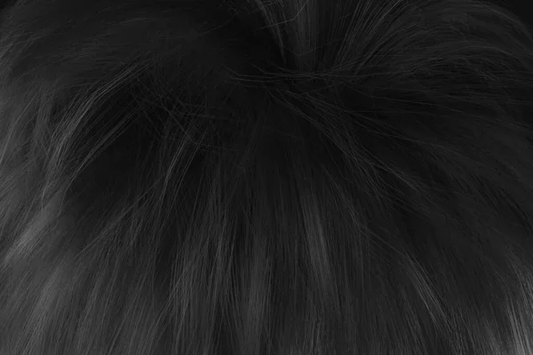 カリカリ黒髪の質感 概要ツイストヘアスタイル背景3Dレンダリング — ストック写真