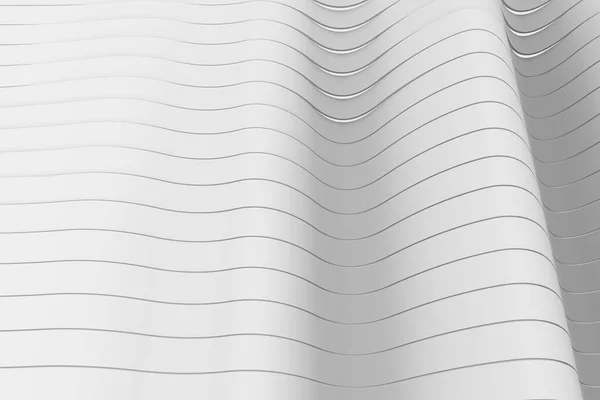 Λευκή Επιφάνεια Από Κυματιστές Γραμμές Αφηρημένη Κίνηση Σχεδιασμό Φόντου — Φωτογραφία Αρχείου