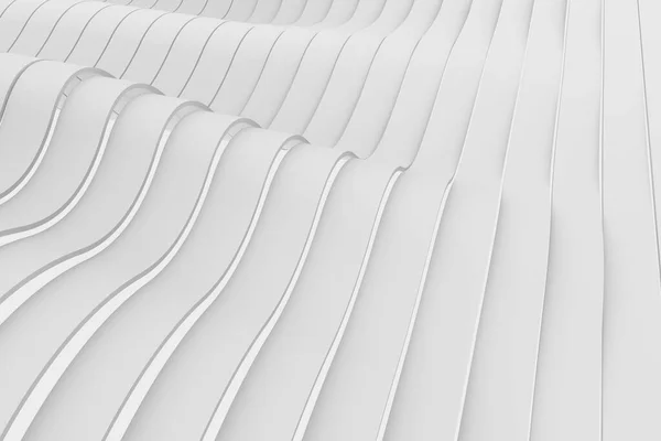 Άσπρο Ασημί Πτυχώσεις Φόντο Κύματα Όγκου Και Γραμμές Αφηρημένη Ισομετρική — Φωτογραφία Αρχείου